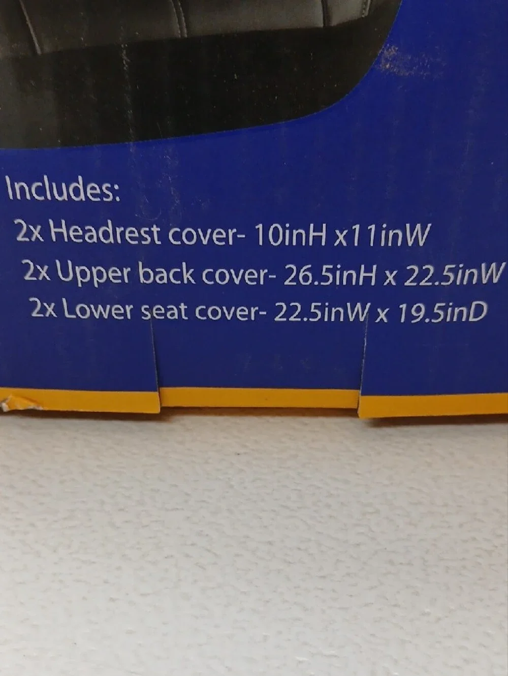 6-Piece Sport Leather Finish Auto Seat Cover Set - Black - Picture 7 of 10